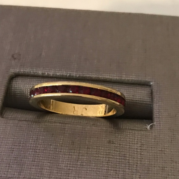 Ruby gold plated Stack ring - Picture 2 of 3